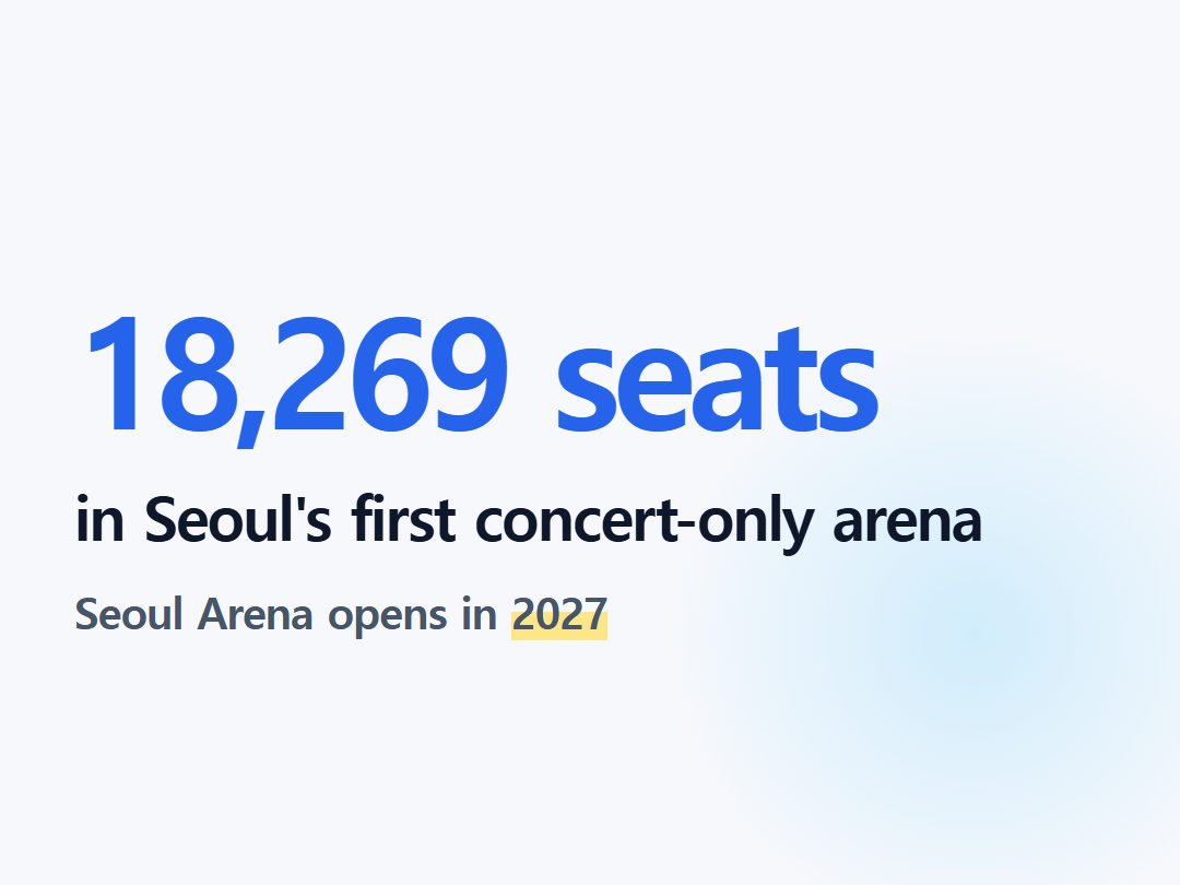in Seoul's first concert-only arena