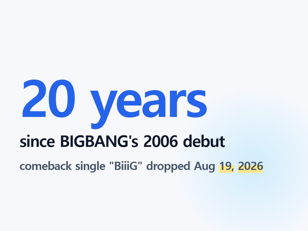 since BIGBANG's 2006 debut