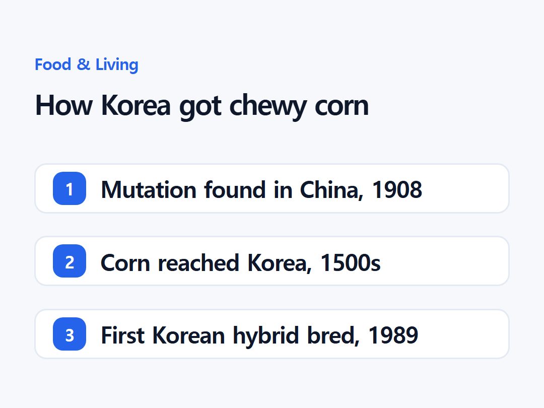 How Korea got chewy corn