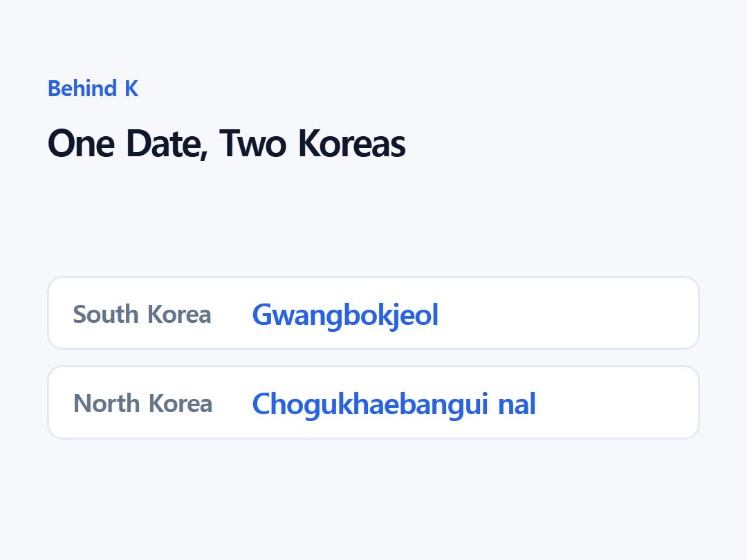 One Date, Two Koreas