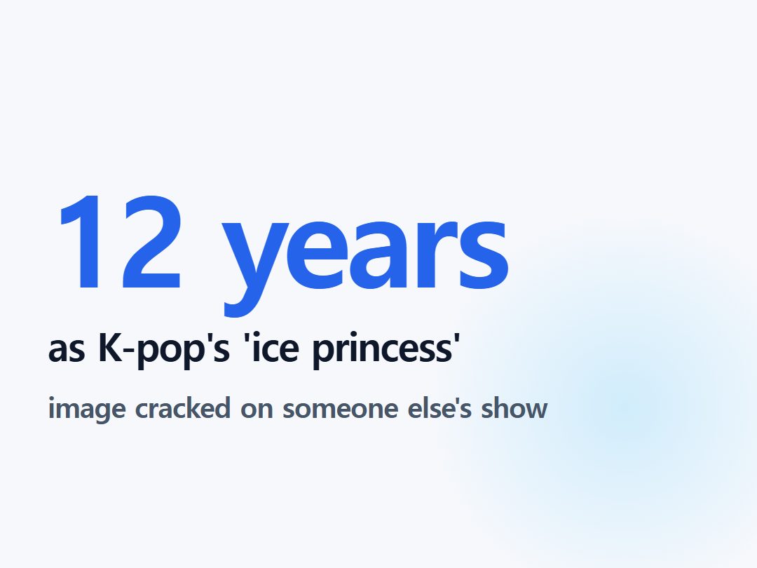 as K-pop's 'ice princess'