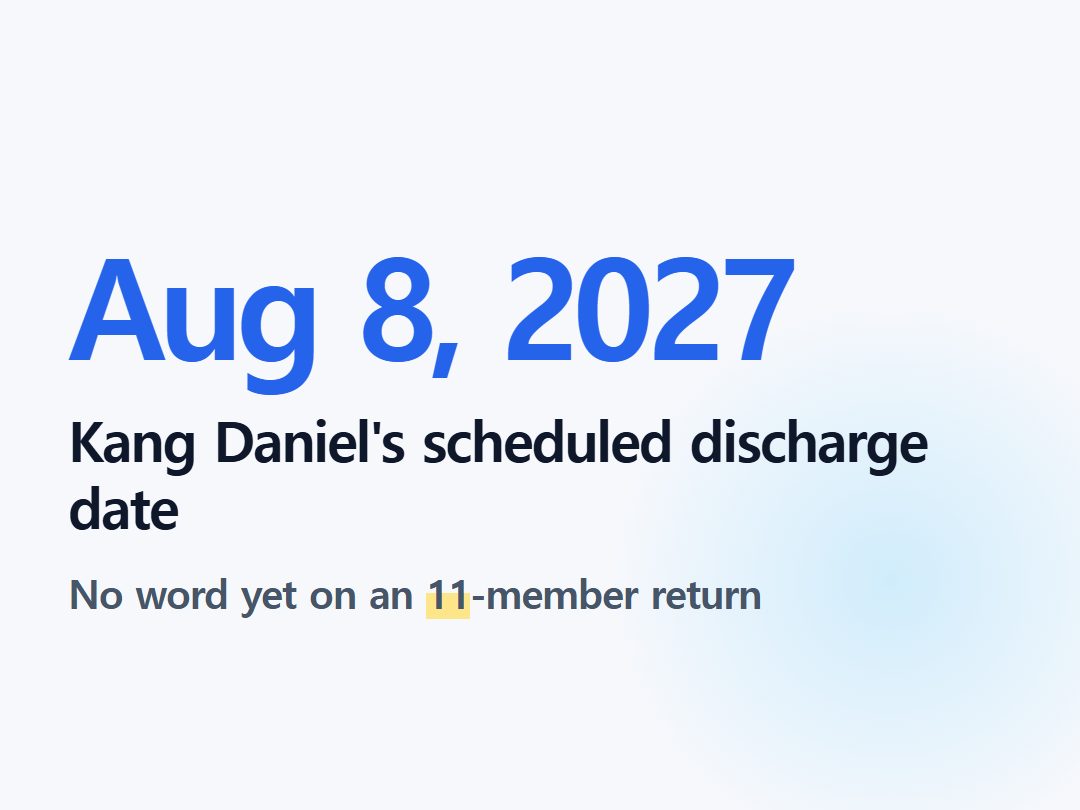 Kang Daniel's scheduled discharge date