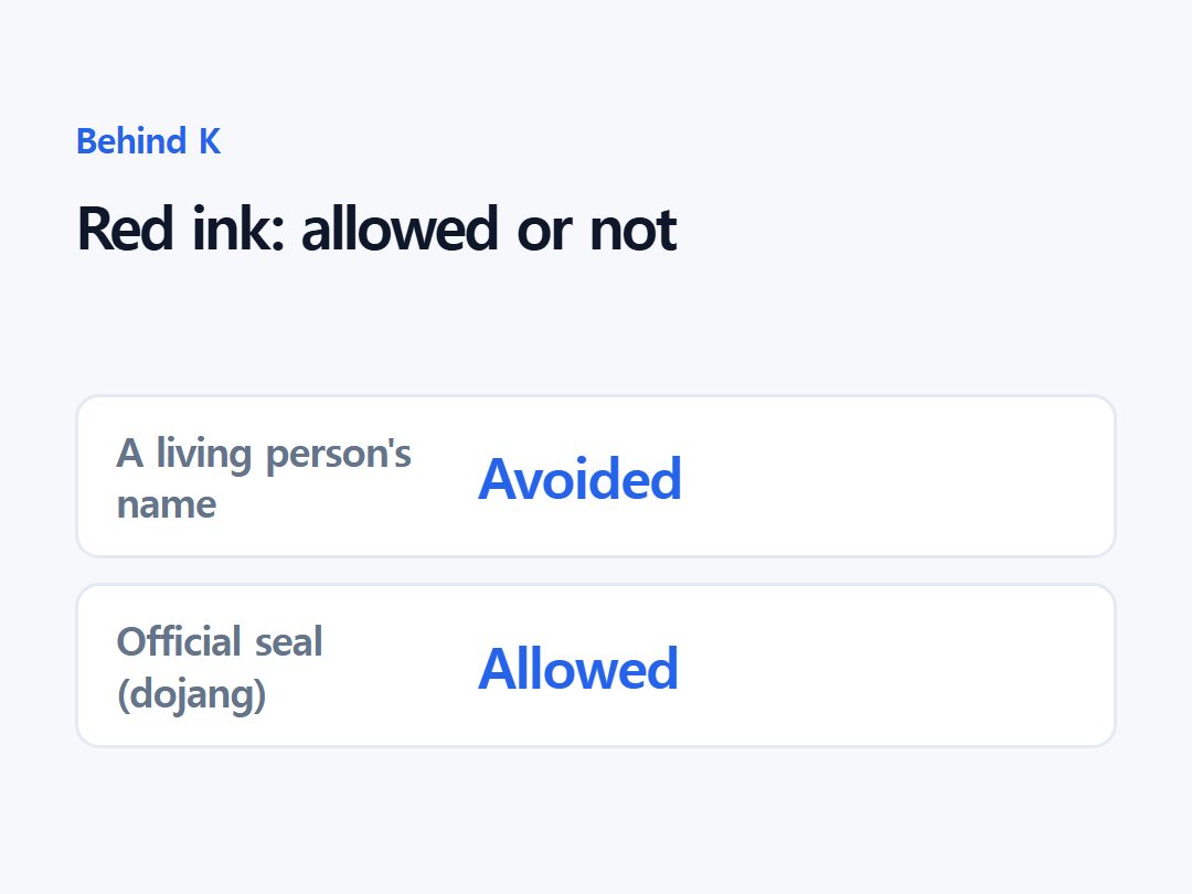 Red ink: allowed or not